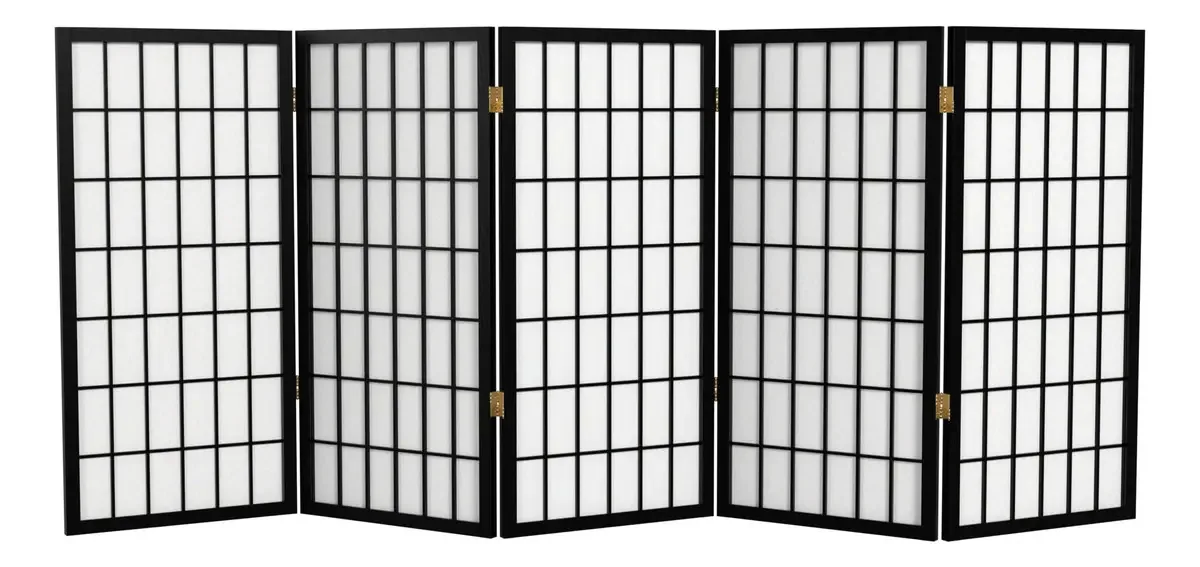 Tela portátil preta simples japonesa de 0,91 m
