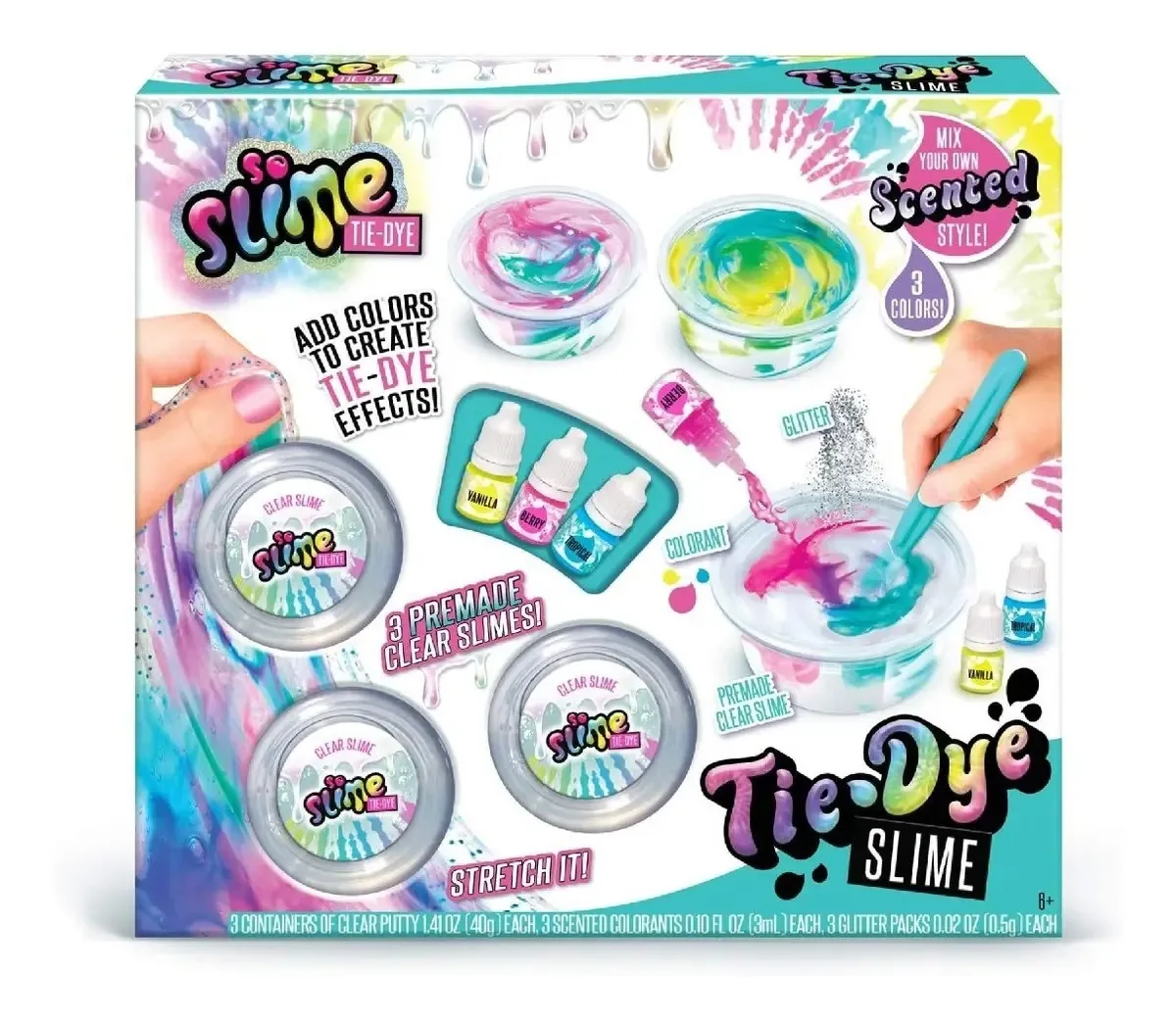 Conjunto de fabricação de tinturas Slime Tie Dye com acessórios