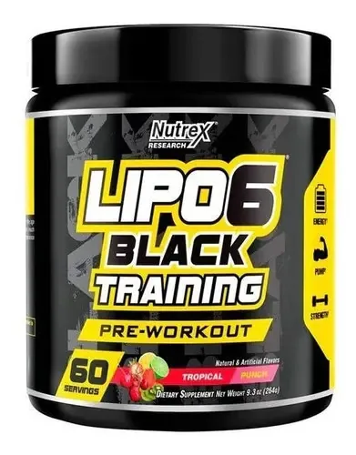 Lipo6 Black Training Preworkout - 60 serviços - Tropical