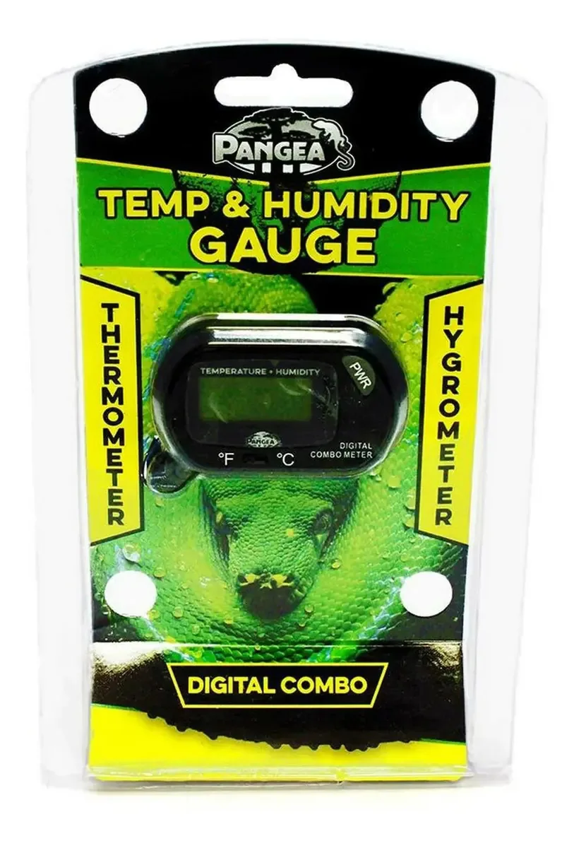 Medidor de temperatura e umidade Pangea para répteis