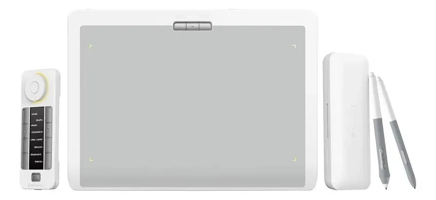 Mesa Digitalizadora Xencelabs Médio Branco Inclui Canetas e Tela OLED
