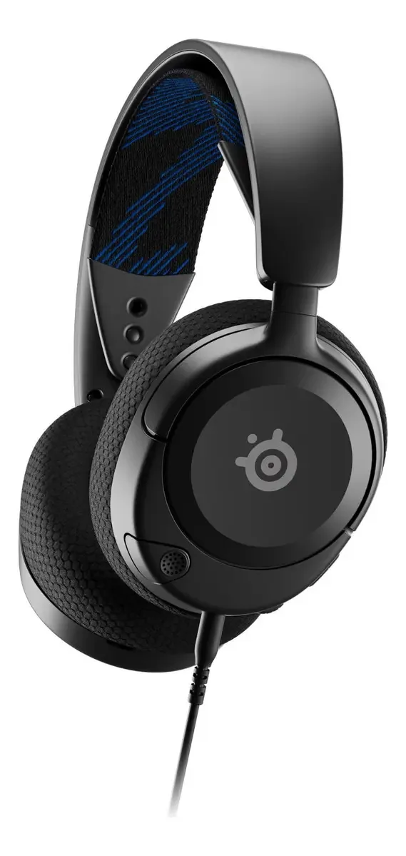 Novo fone de ouvido para jogos multisistema Steelseries New Arctis Nova 1p, drivers de alta fidelidade, áudio espacial de 360°, design confortável, durável, leve, com cancelamento de ruído,...