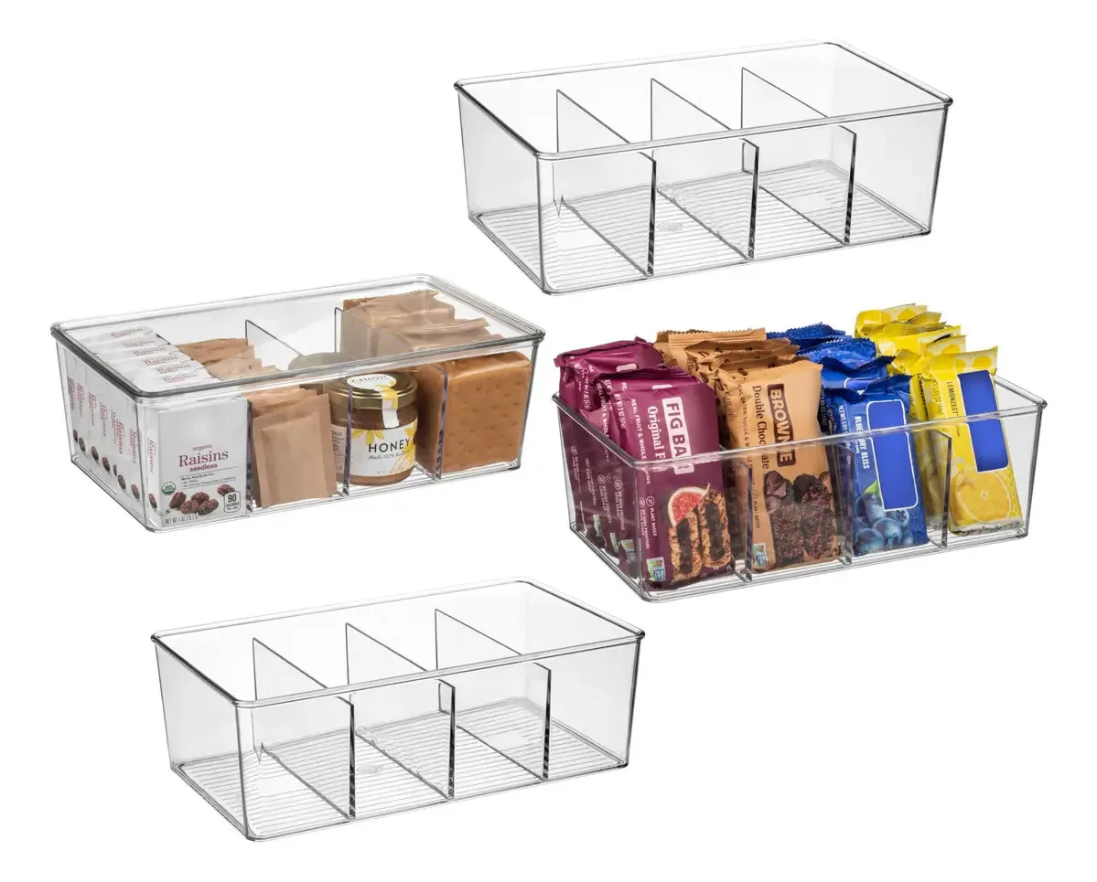 Recipientes de plástico Clearspace para organização e alma