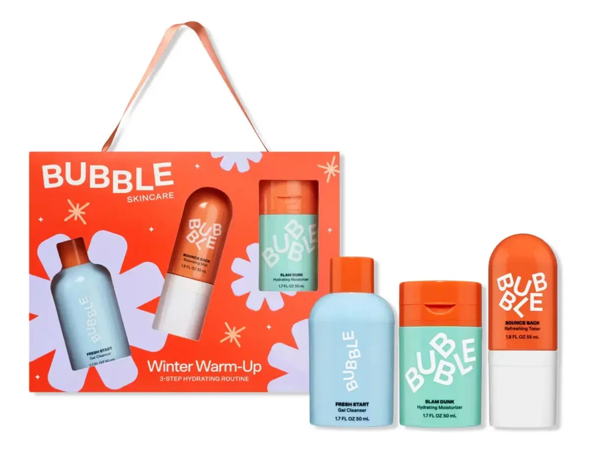 Kit de Cuidados com a Pele Bubble Winter Warm-up 3 Passos Hidratante