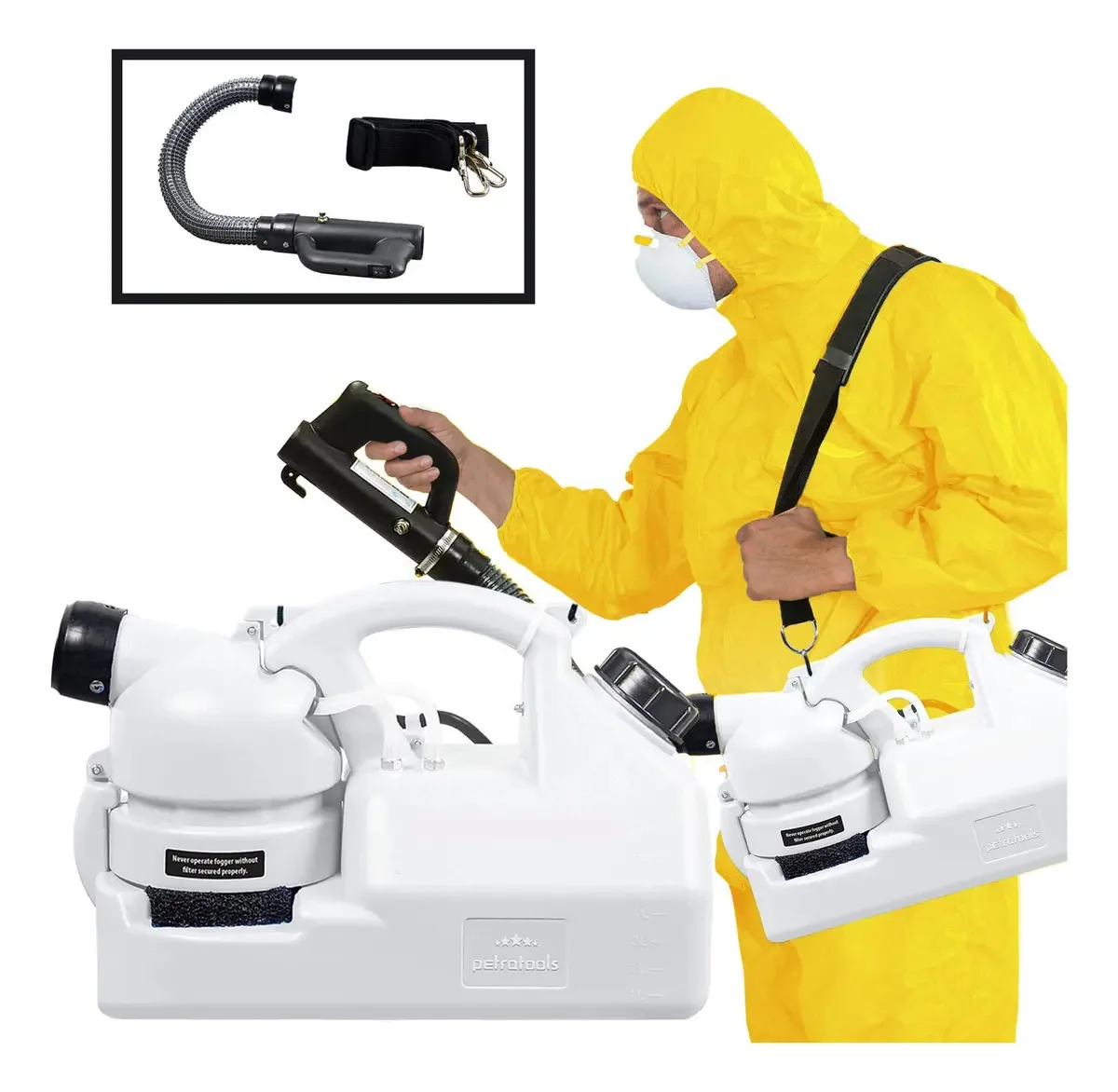 Petra Tools - Nebulizador desinfetante compacto - Nebulizadores e nebulizadores elétricos Ulv para uso doméstico interno - Máquina de nebulização de mofo - Limpeza e desinfecção superiores para...