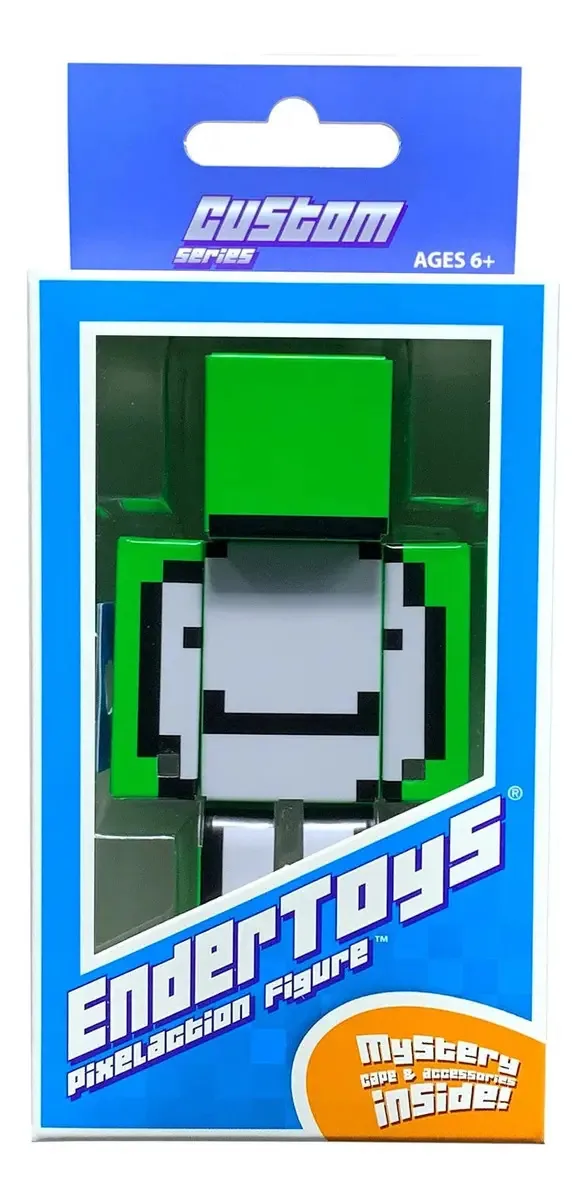 Boneco de ação verde sorridente da Endertoys