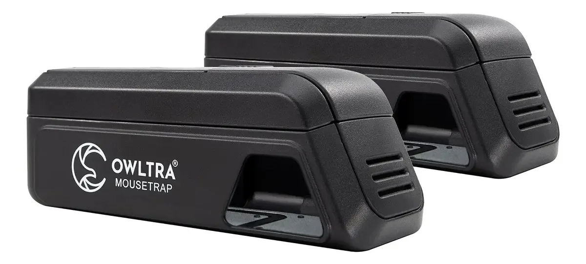 Owltra Ow-2 — ratoeira elétrica, pacote com 2, para matar roedores instantaneamente com gatilho seguro para animais de estimação, cor preta
