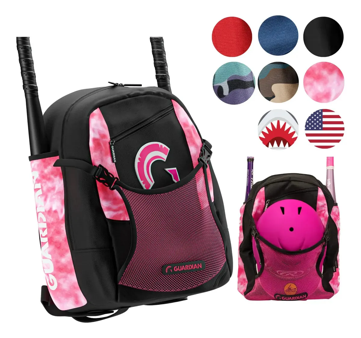 Guardian Rookie - Bolsas de Beisebol para Jovens Bolsa de Beisebol para Crianças Bolsas de Taco Duráveis para Meninos e Meninas Capacidade para Dois Tacos Inclui Gancho para Pendurar