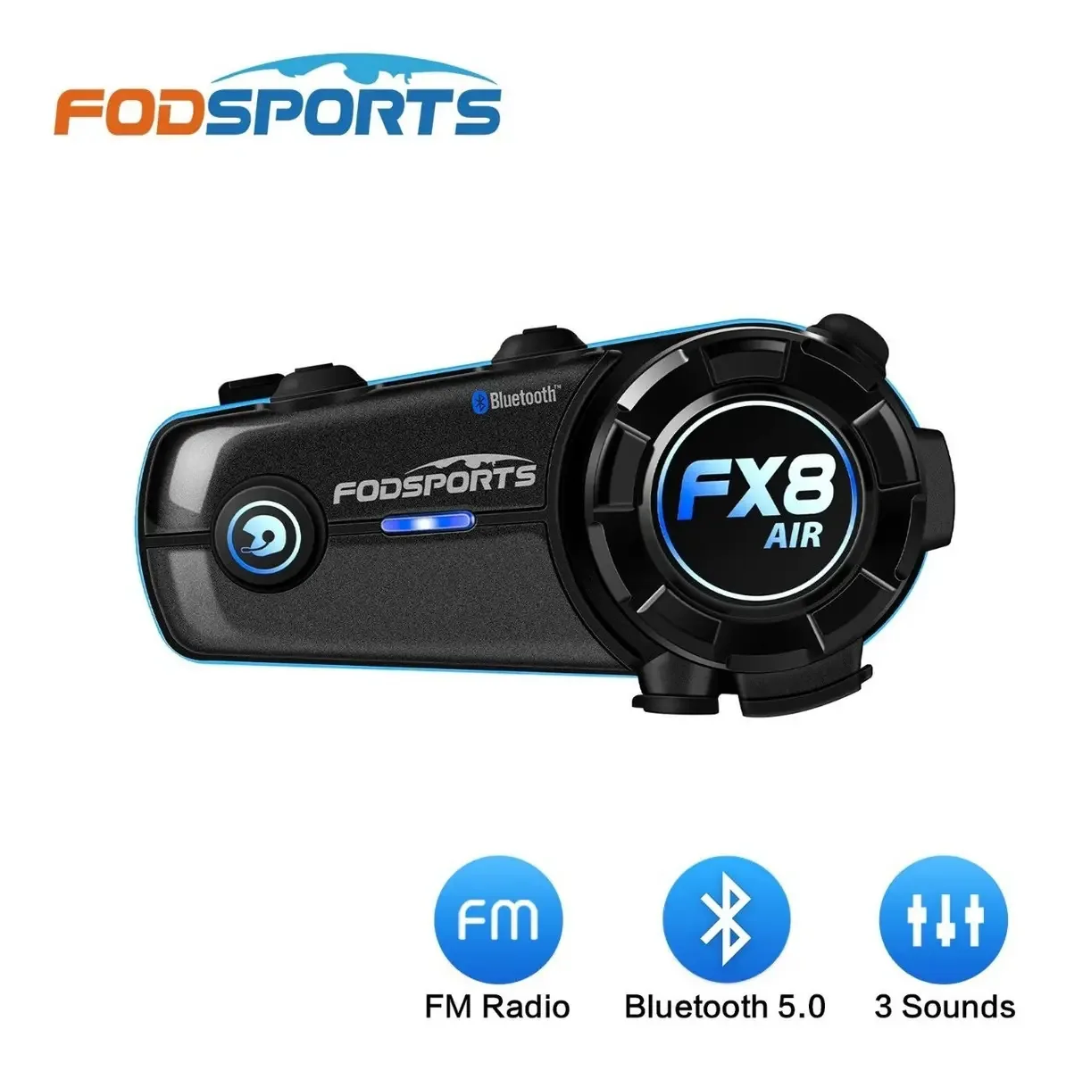 Intercomunicador Moto Fodsports Fx8 Air Tipo Sena Ou Cardo