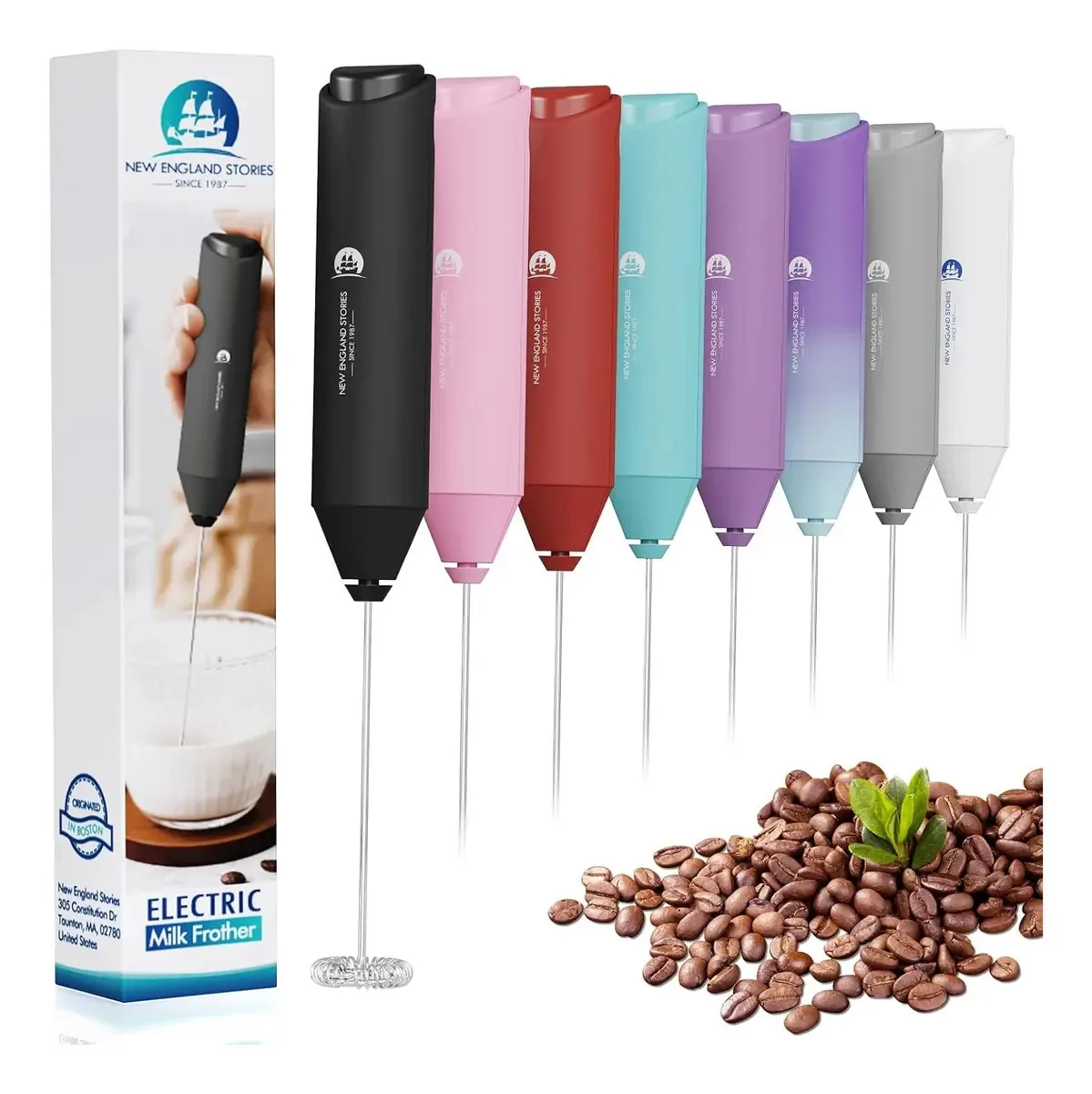 Potente máquina de formação de espuma portátil Milk Fother, mini batedor