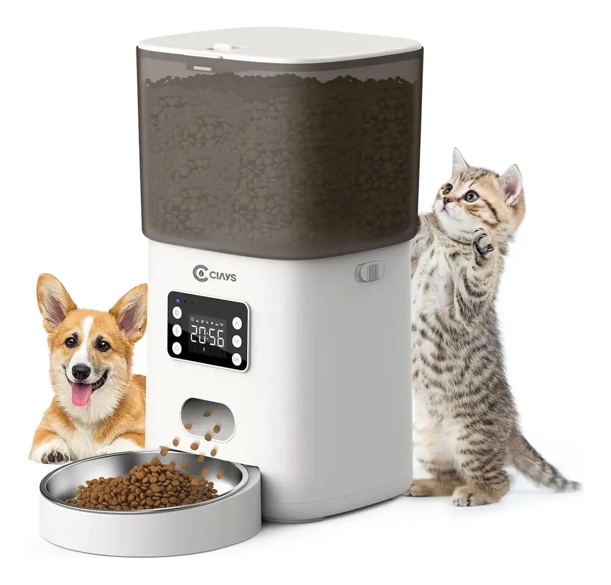 Alimentadores automáticos para gatos Ciays, dispensador de alimentos