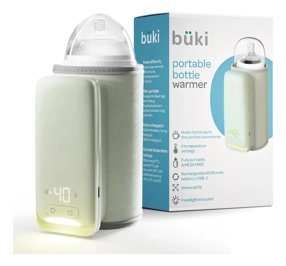 Calentador De Botellas Portátil Büki Para La Leche Materna O