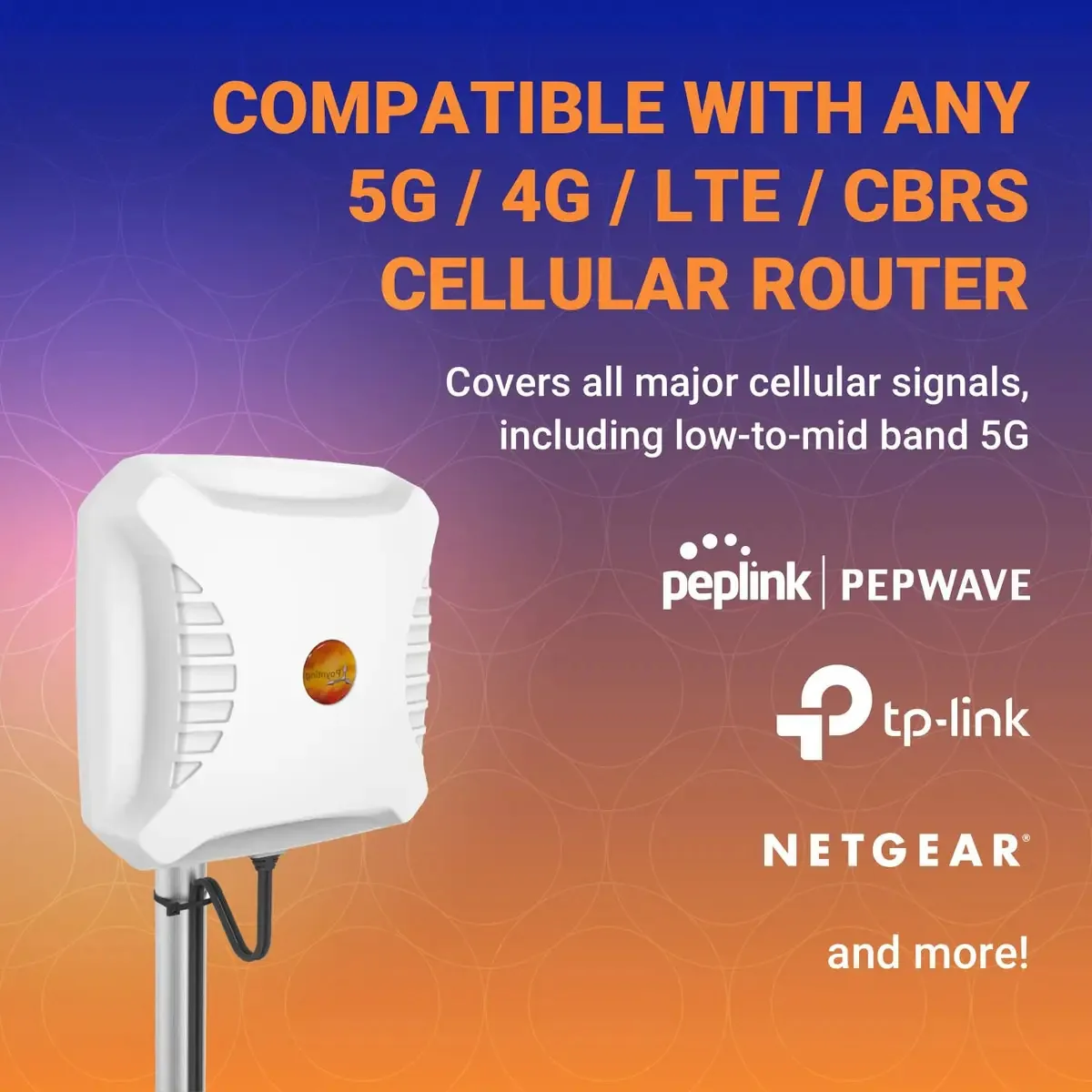 Antena celular direcional Poynting Xpol-2-5G-US | 2x2 Mimo | 4g/lte 5g | 617-3800 Mhz | 11dbi | conector N