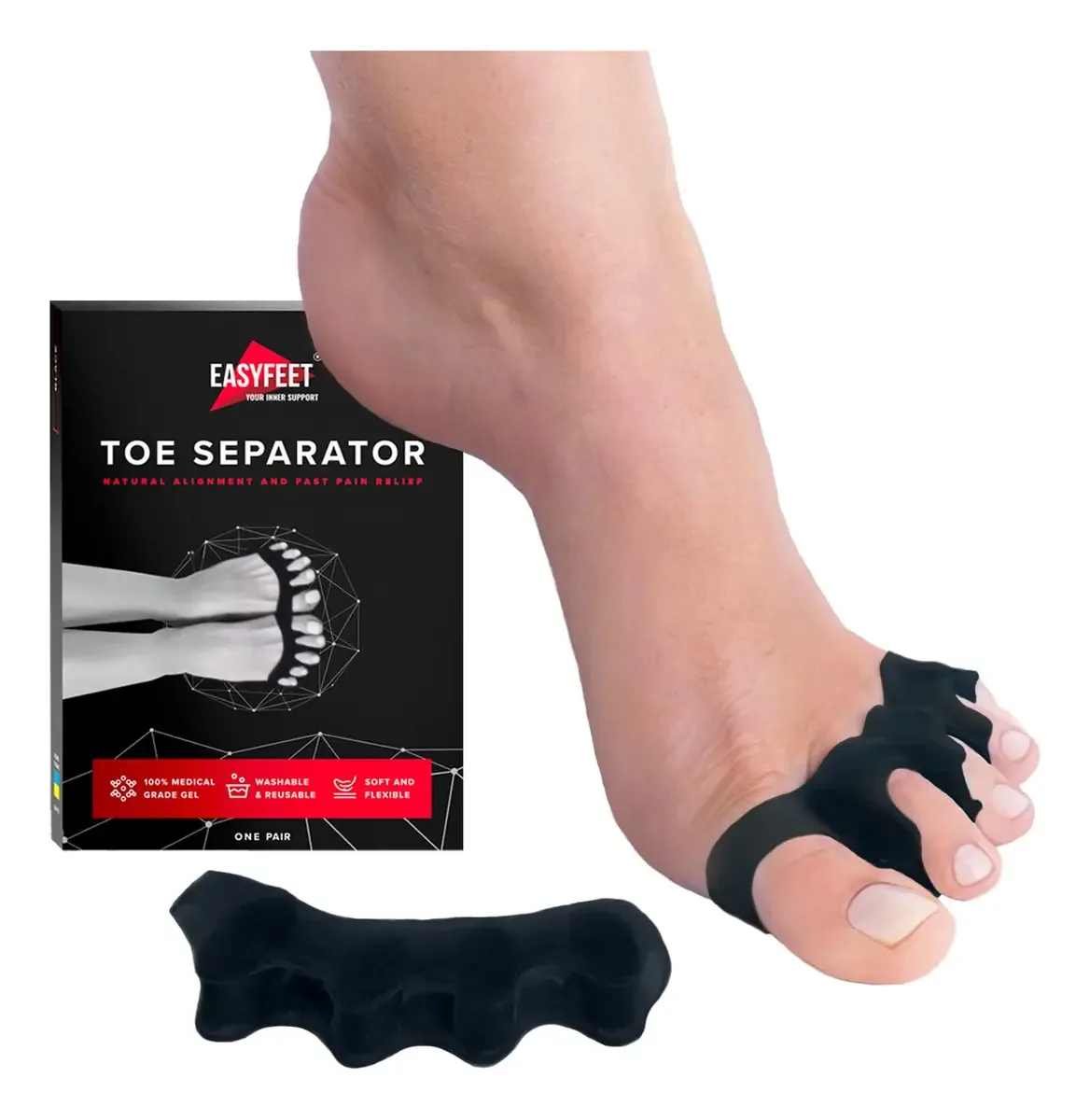 Separadores de dedos corretos Easyfeet 2023 - Corrector