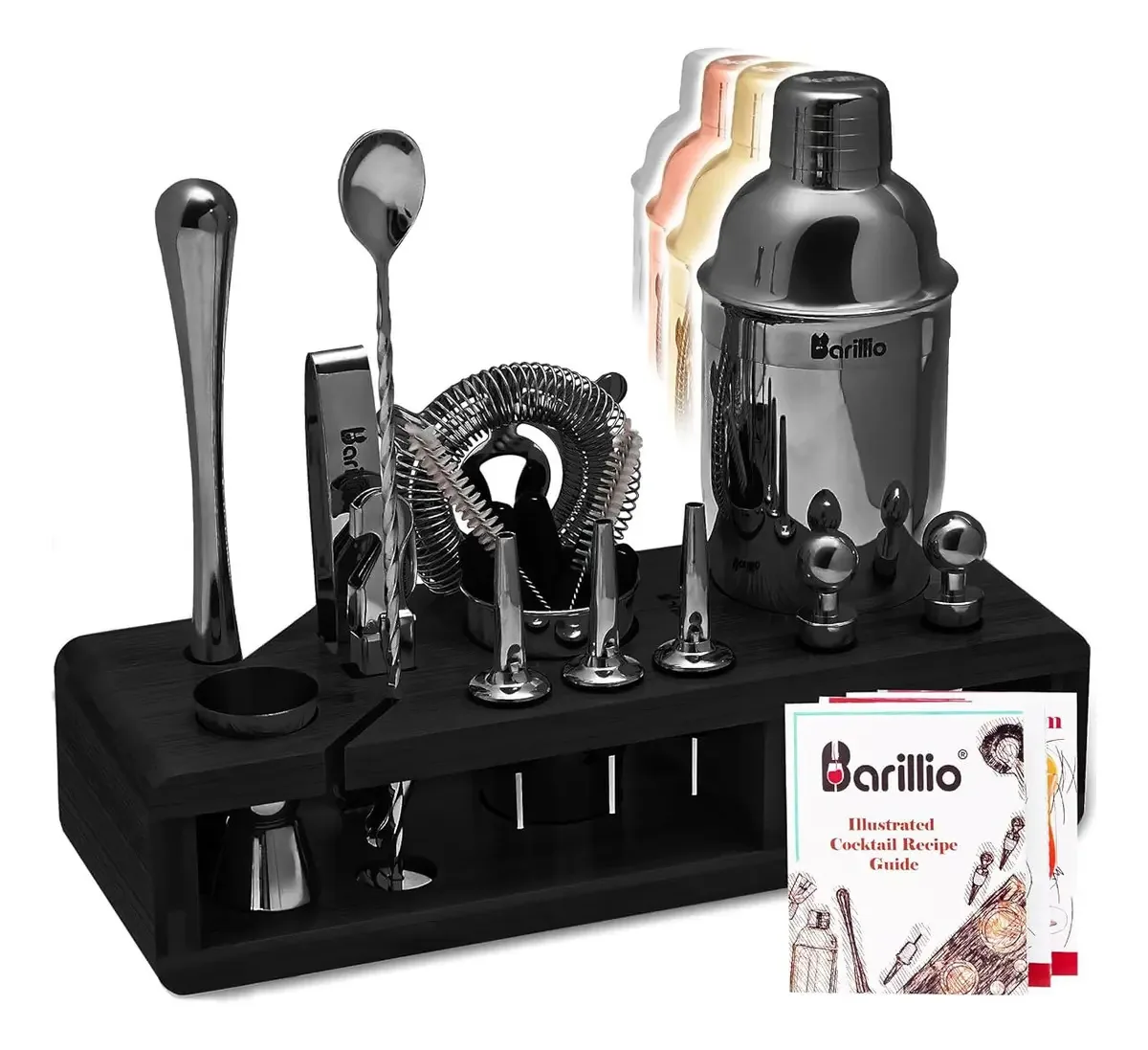 Coqueteleira Cobbler Barillio Sh-1061 cor preto - bambu preto