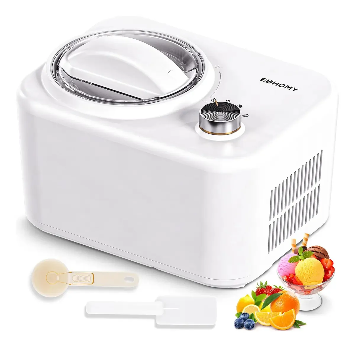 Euhomy - Máquina automática de sorvete de 1 litro