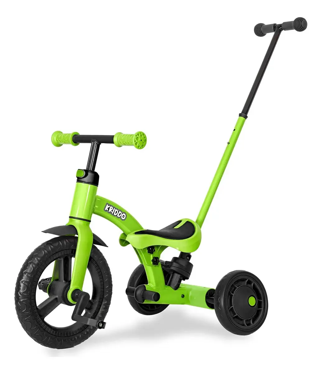 Triciclo multifuncional verde Kriddo Kr-123
