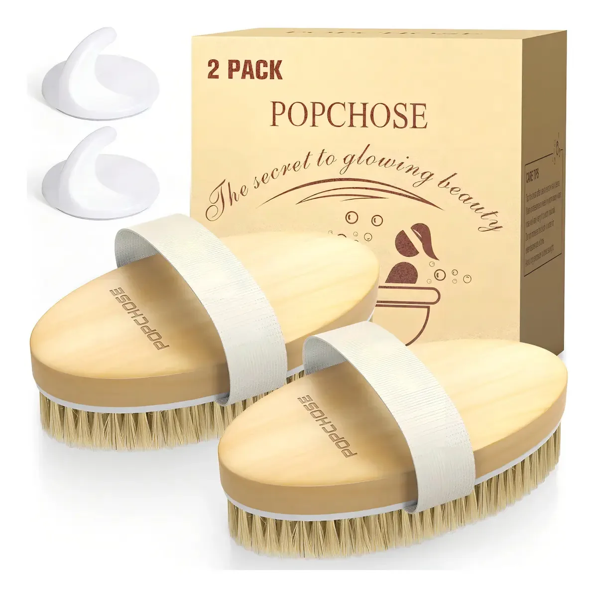 Escova corporal Popchose Dry Brushing, escova esfoliante