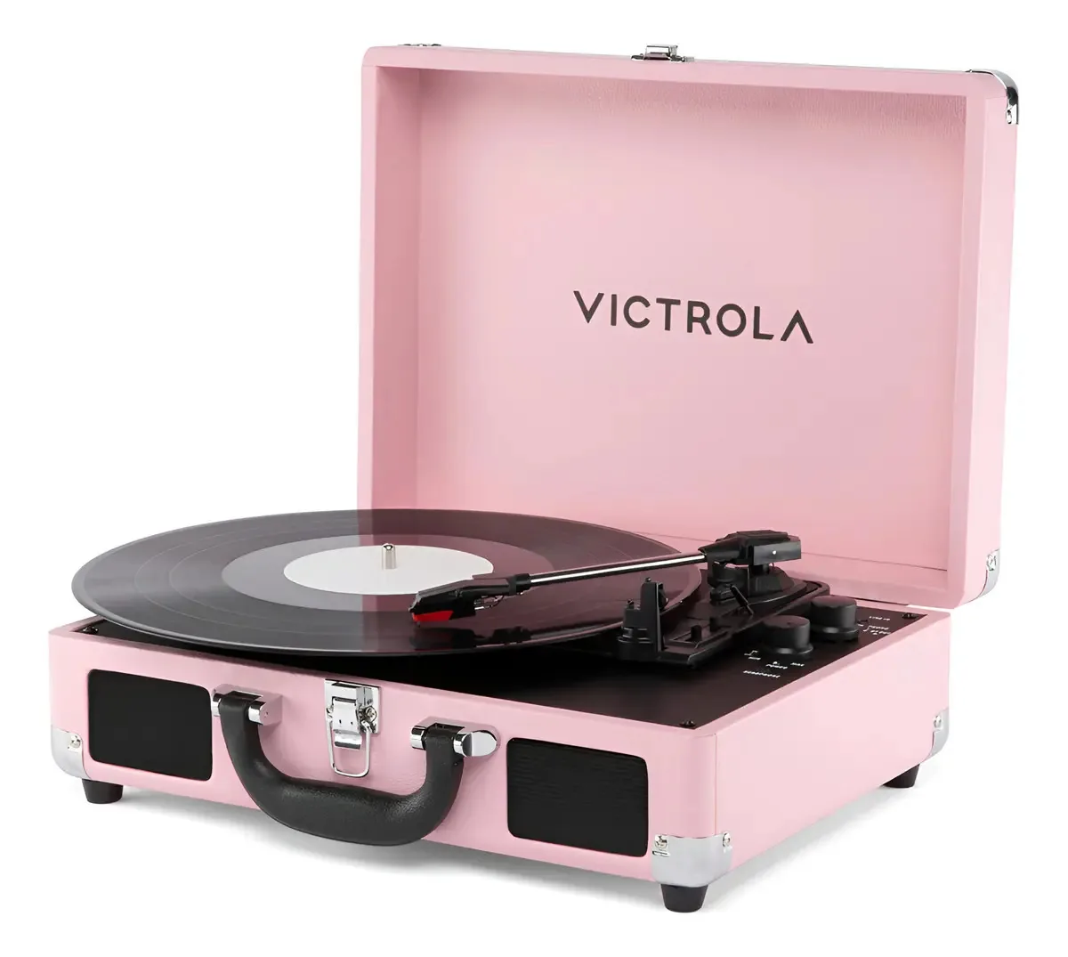 Toca-discos Bluetooth para mala Victrola Journey Ii, cor rosa turquesa