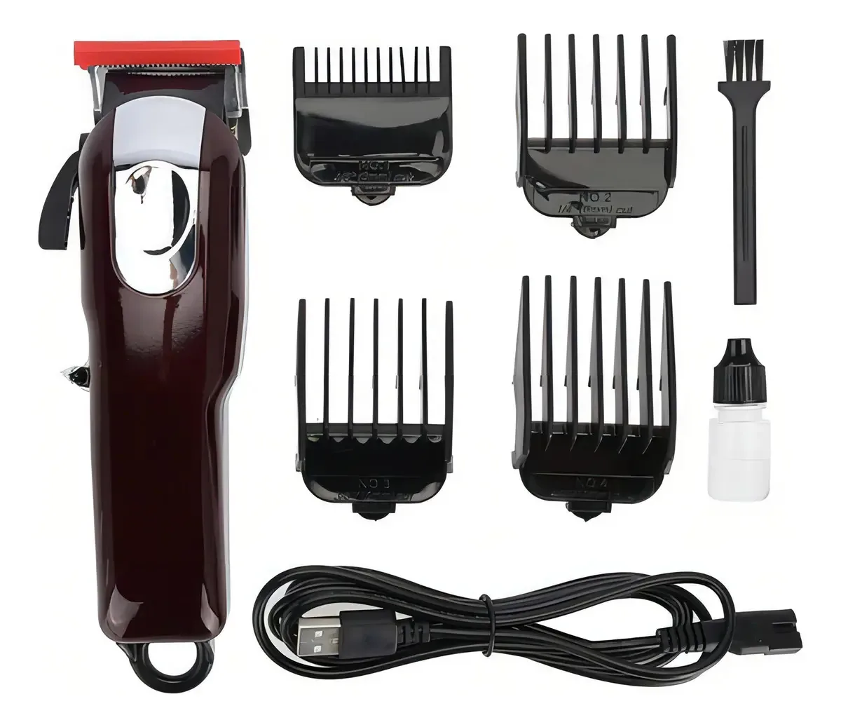 Máquina de cortar cabelo para homens e crianças, Máquina de cortar cabelo elétrica D