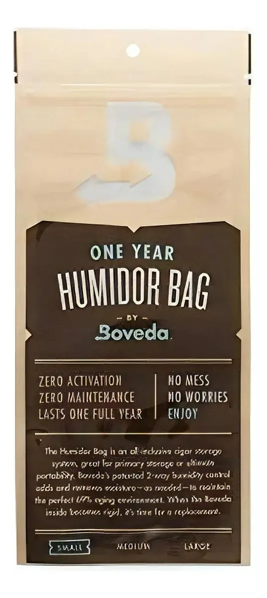 Bolsa pequena Boveda Humidor com 69%, pacote de 3-5 charutos