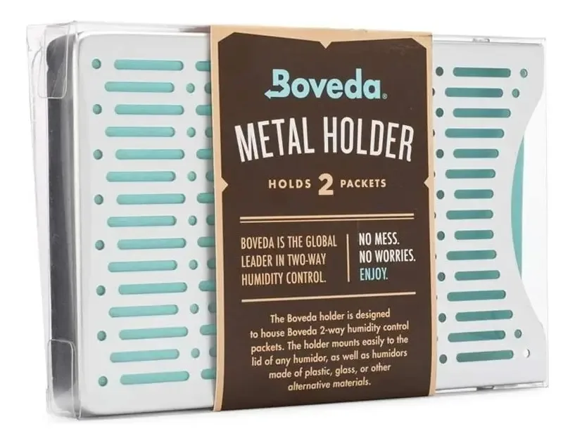 O suporte de umidificadores de metal Boveda contém 2 pacotes grandes