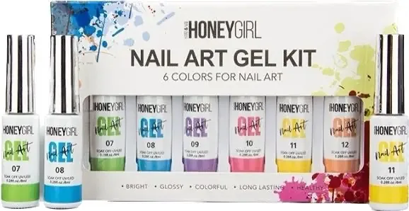 Honeygirl® Conjunto de Esmaltes Pinceis para Design de Unhas Cor B