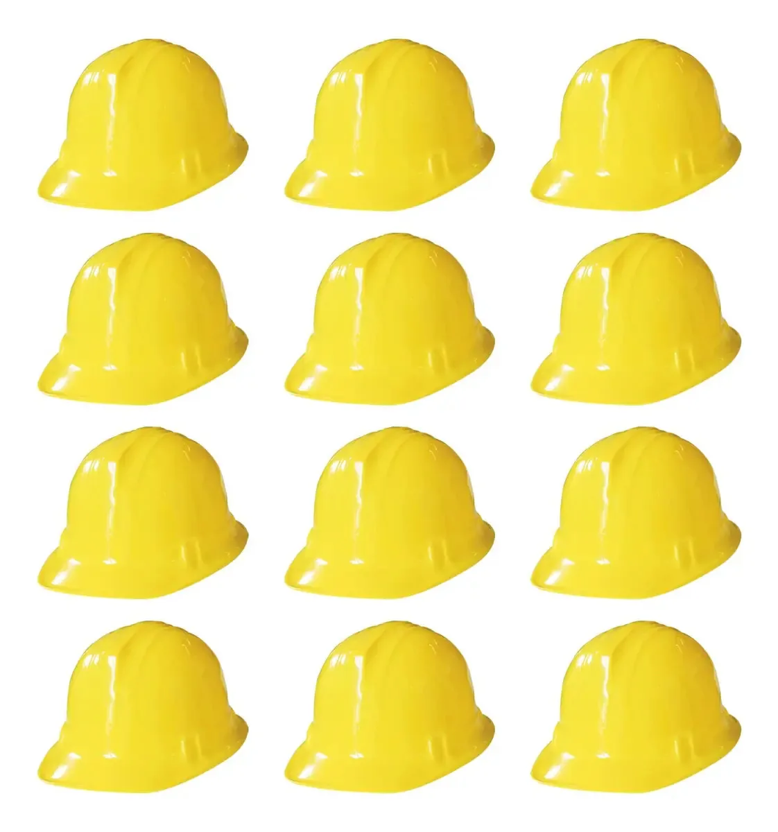 Chapéus De Festa Novelty Place Construction, Chapéus Macios Para Crianças E Adultos (pacote De 12), Amarelos
