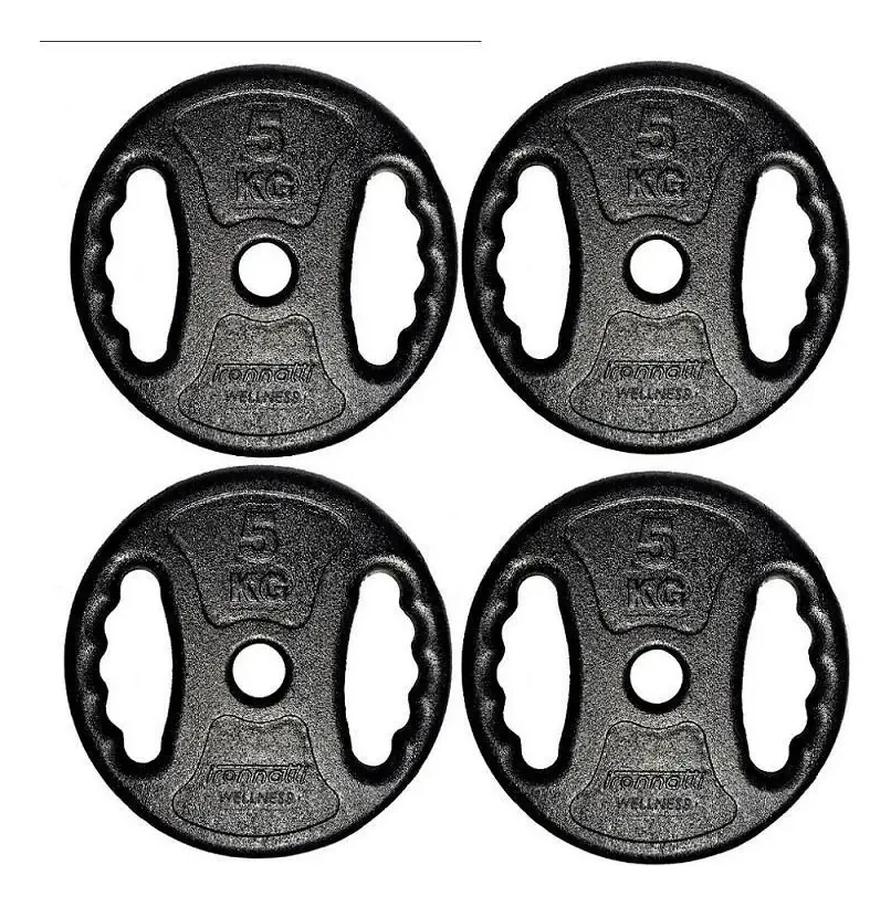Kit Anilhas 5kg - (4 Un.) - Preto