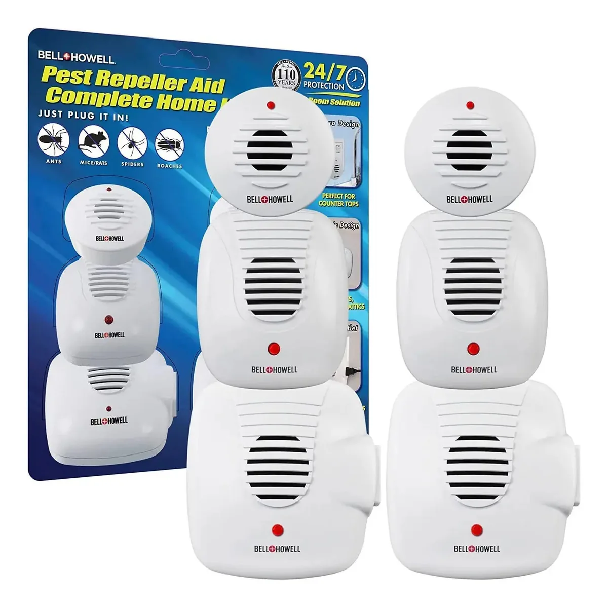 Repelente de Pragas Ultrassônico Bell + Howell 6-Pack, 110V