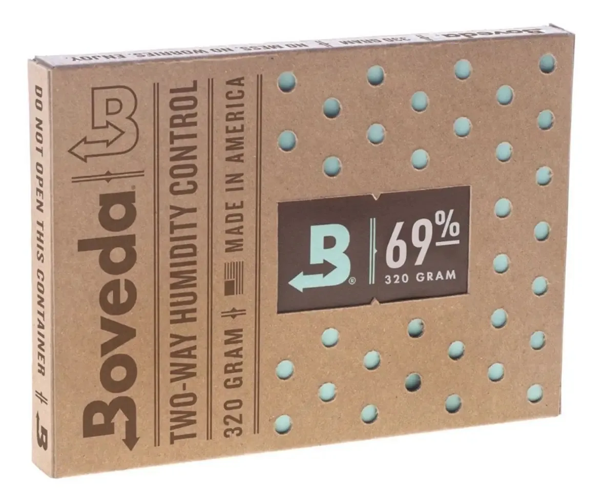 Controle de umidade bidirecional Boveda 69% Rh 320 g, grande, branco 100% puro