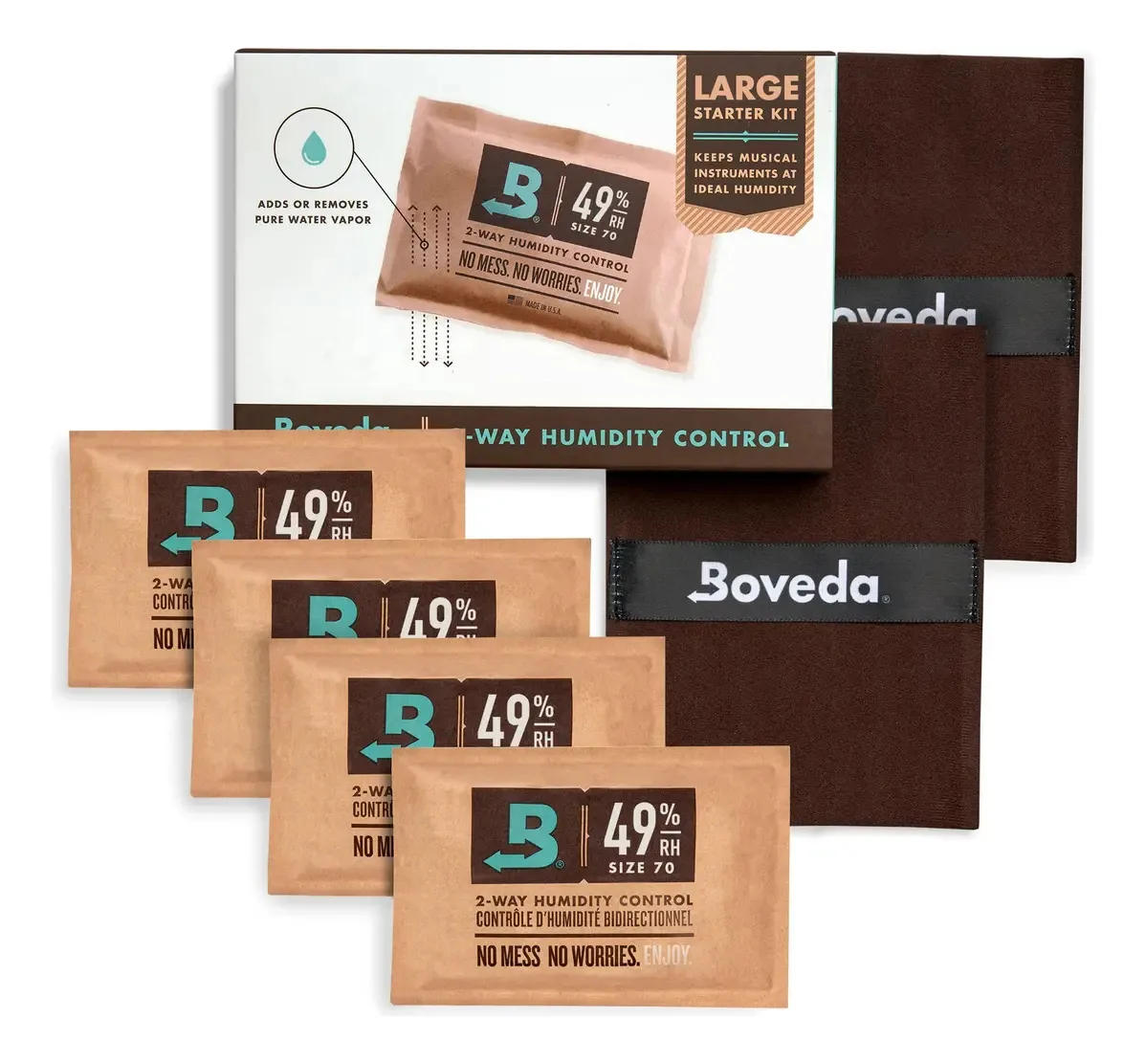Kit inicial para cuidados com instrumentos musicais Boveda Color Boveda Coffee
