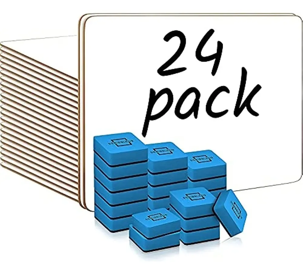 Pacote de 24 quadros brancos apagáveis a seco, pacote com