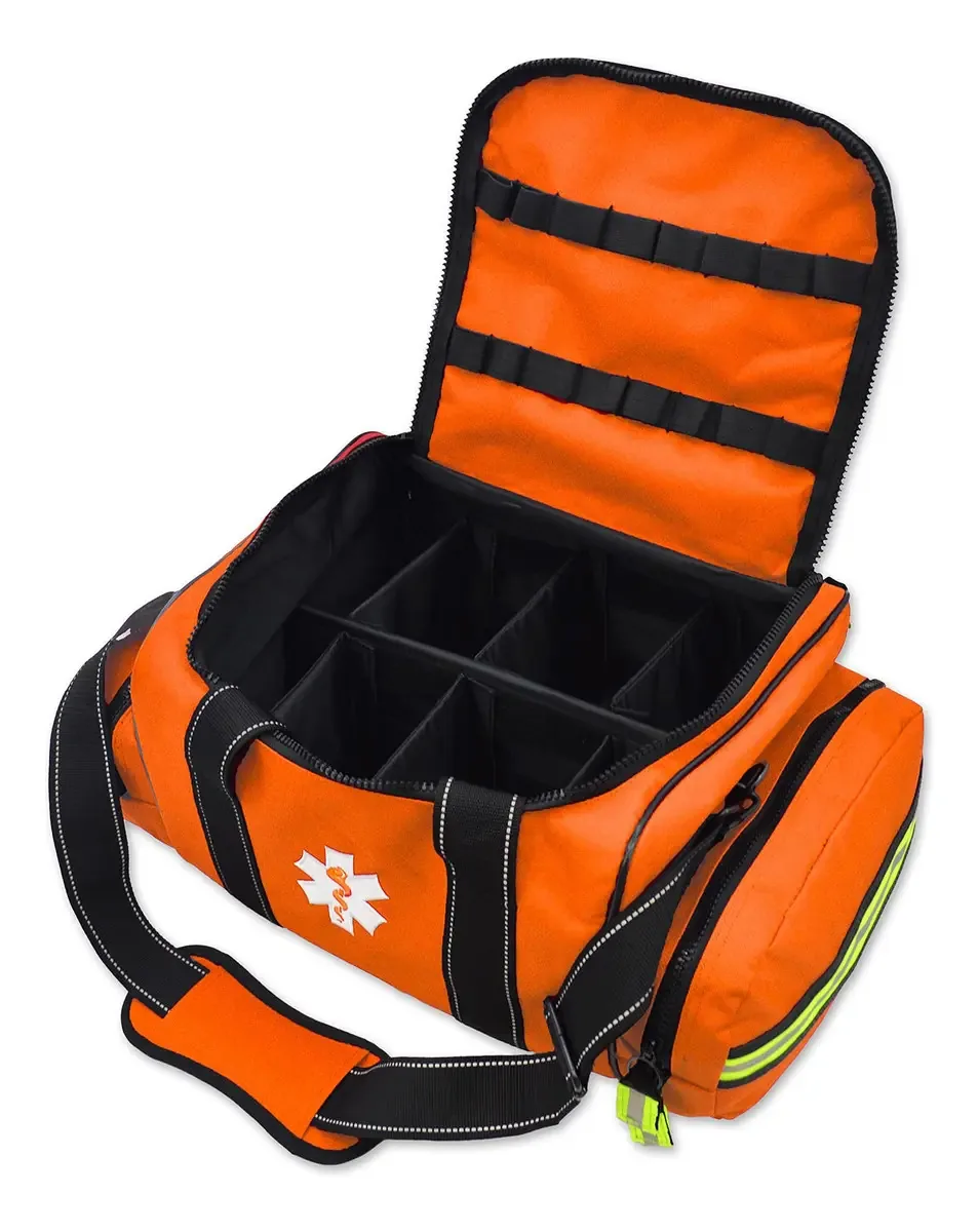 Lightning X - Bolsa Grande EMT para Primeiros Socorros com Divisórias, Cor Laranja