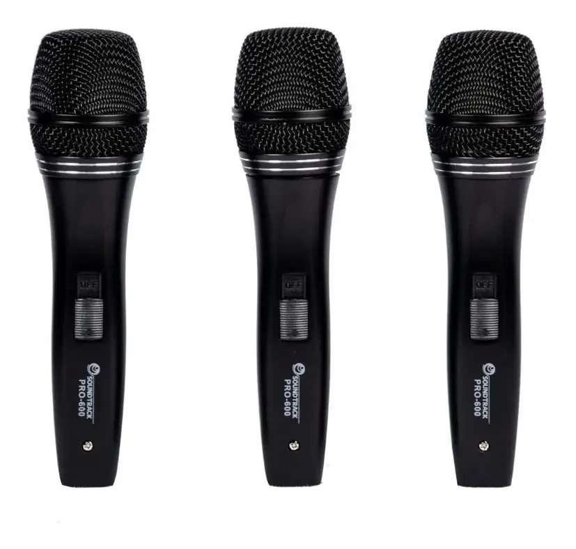 Microfones profissionais de baixa impedância Sound Pro600x3