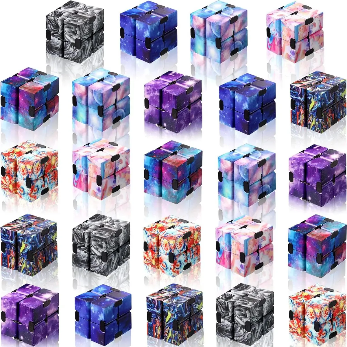 24 peças Cubes Toys Mini Cube Blocks