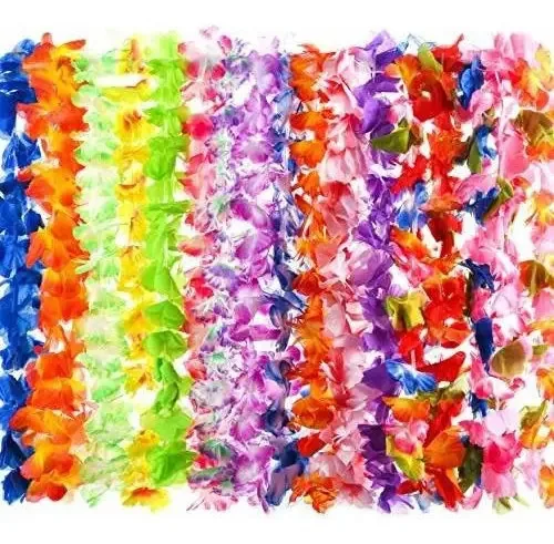 Colares de festa havaianos Lei 40 Flower para festa D