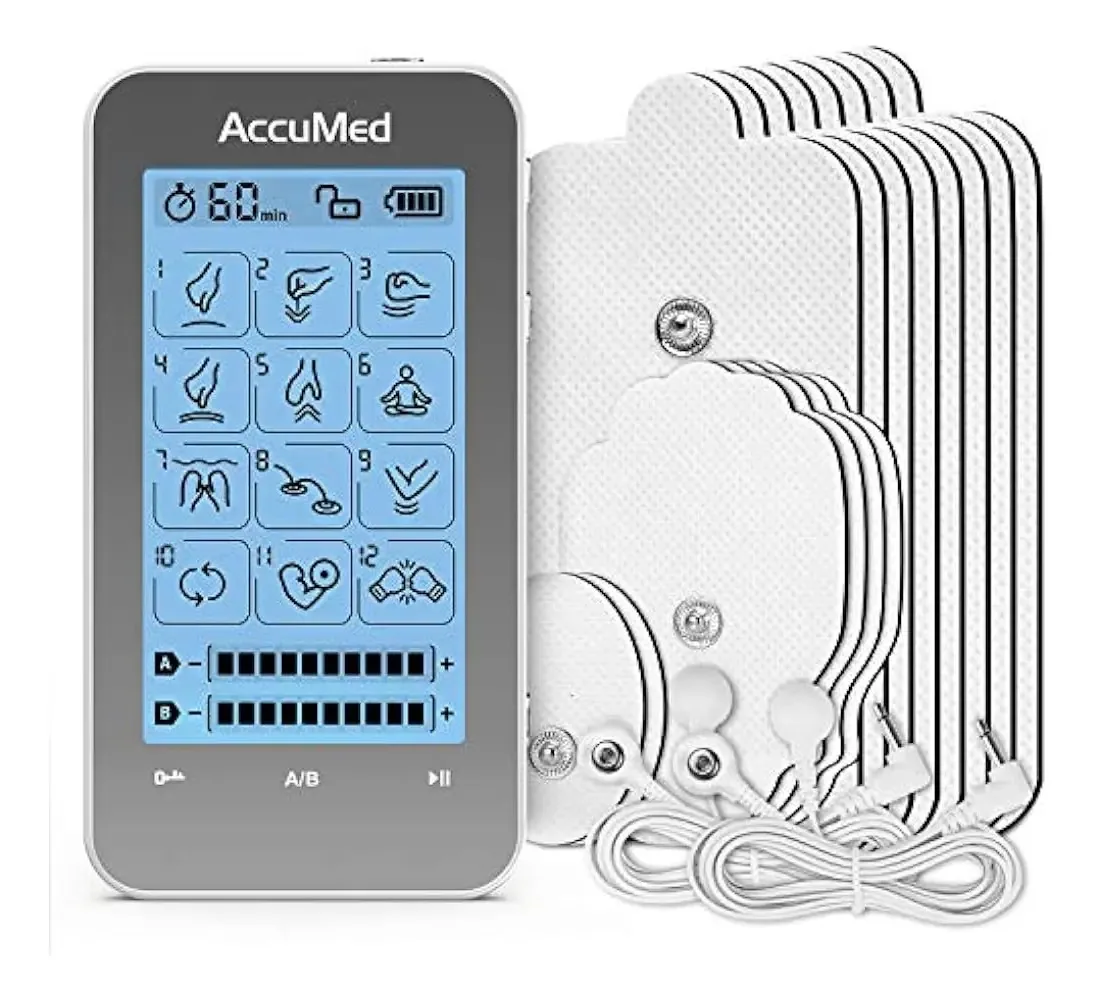 Estimulador muscular e massageador de elétrons Accumed Tens Unit