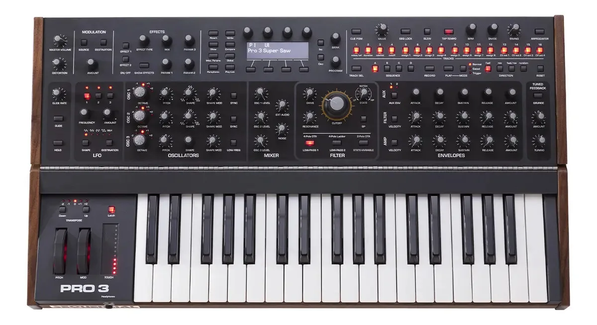 Sintetizador Híbrido Sequential Pro 3 SE com 37 Teclas e Sequenciador