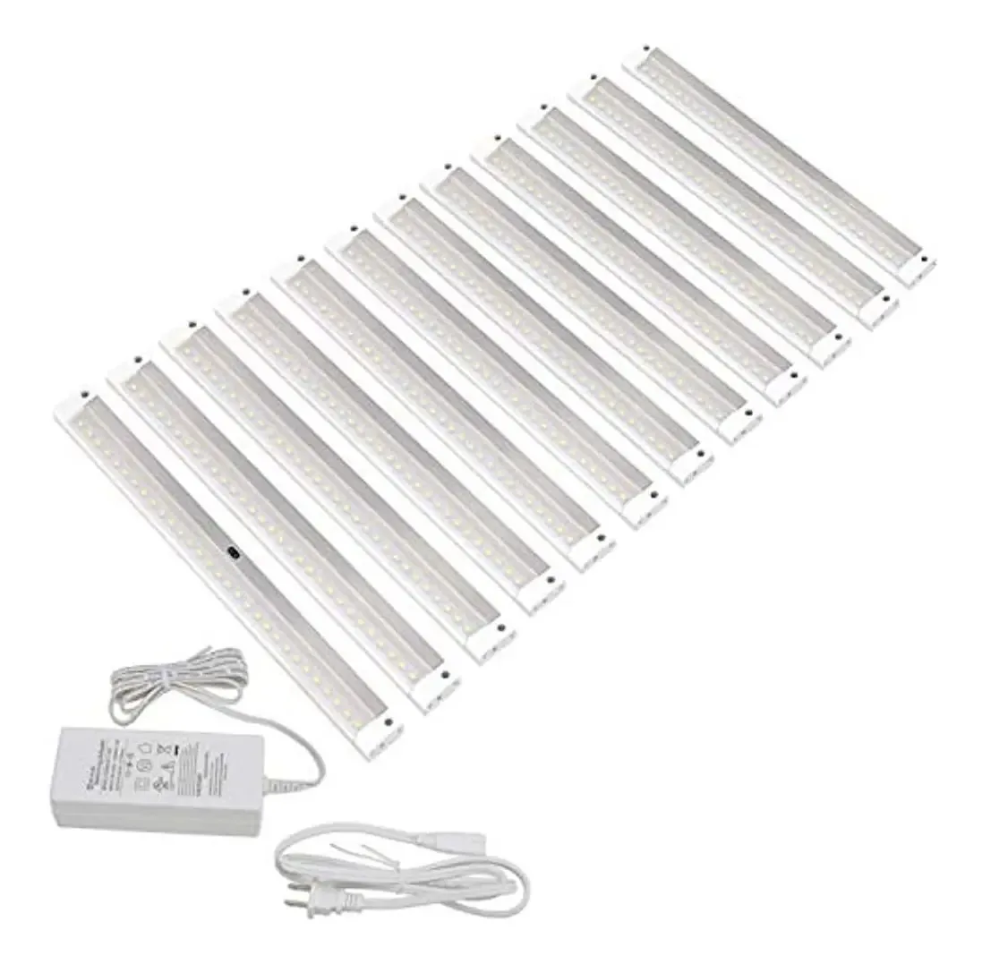 Kit de iluminação LED Eshine White Finish de 12 painéis Reg