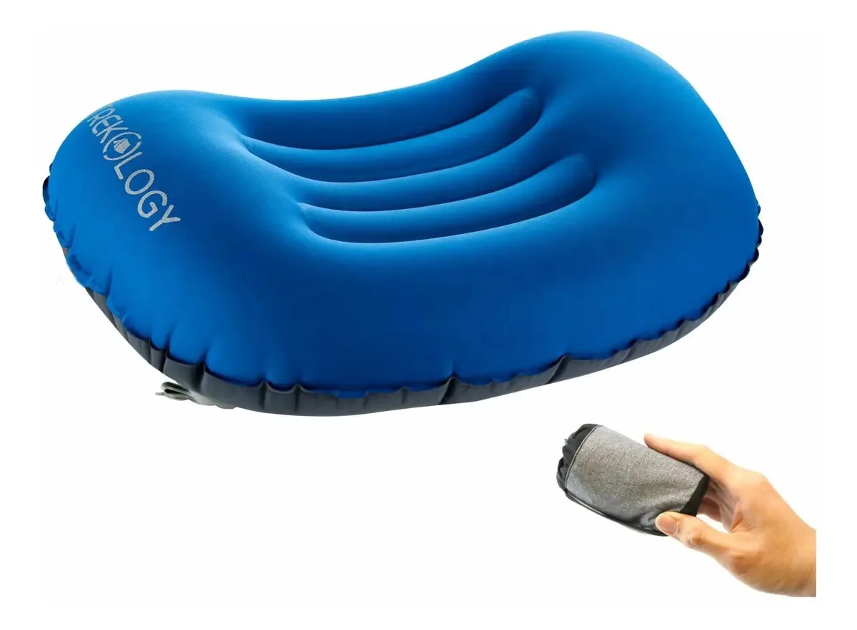 Almofadas infláveis ultraleves Trekology para viajar ou acampar, compressíveis, compactas, infláveis, confortáveis e ergonômicas para apoiar o pescoço e a região lombar enquanto acampa ou viaja de...