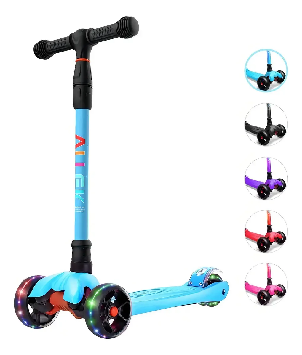 Skate LED ajustável Blue Allek Bo2 3 de 12 anos
