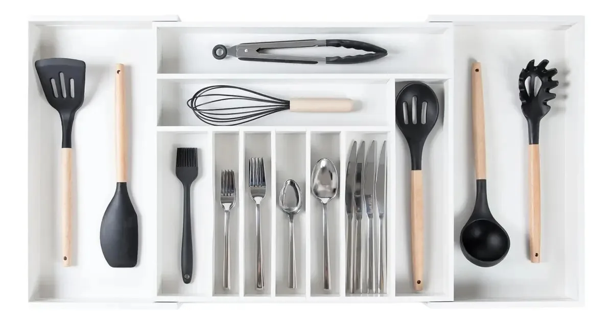 Software de cozinha premium, organizador de talheres e utensílios