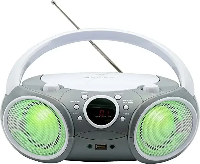 Singing Wood Boombox Bluetooth LED (Cinza)