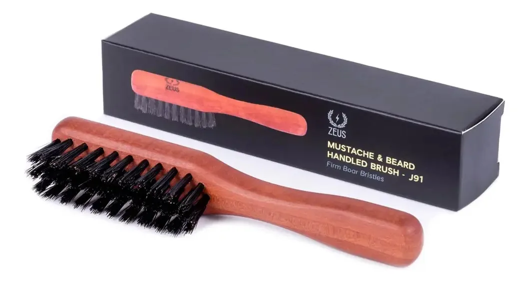 Zeus J91 - Escova Para Pó Para Barba E Bigode Cerdas De