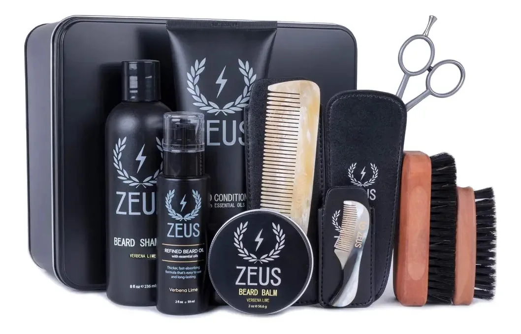 Zeus Kit Definitivo Para O Cuidado Da Barba E Do Bigode