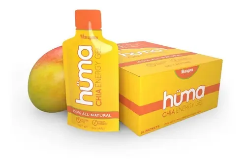 Gel energético Huma Chia Mango (caixa/24 géis)