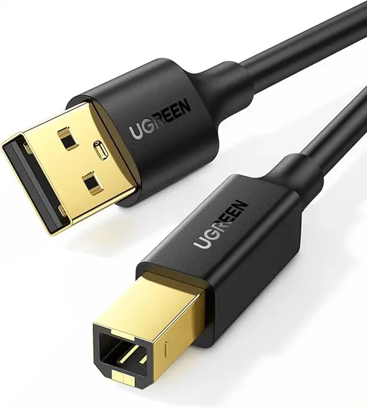 Cabo de impressora USB A para USB B de 10 pés para HP, Canon, colorido de 10 pés
