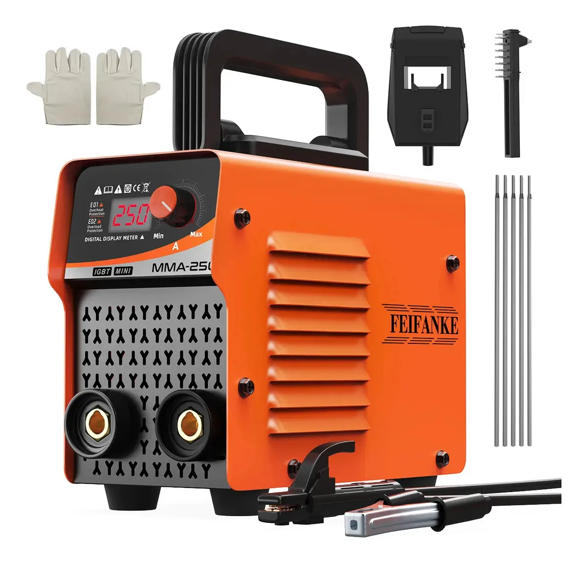 Máquina de solda inverter 250a Máquina de solda portátil MMA+tig 110v