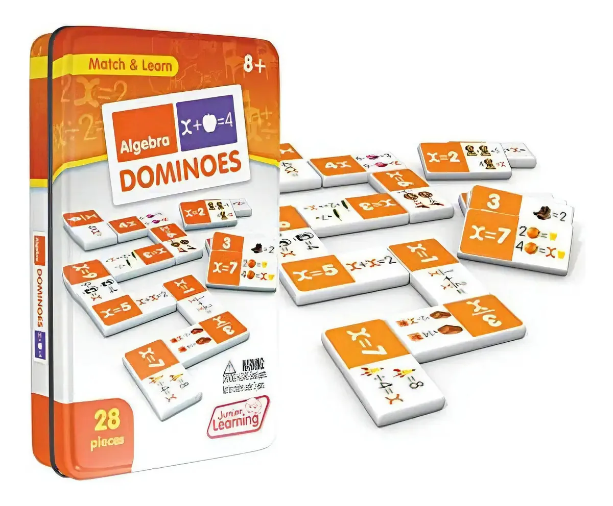 Jogos Educativos de Ação de Dominós de Álgebra para Aprendizagem